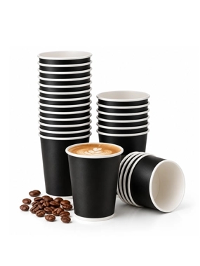 Black Paper Cups 4 oz 25 Pieces
