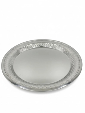 85cm Round Engraved Steel Serving Platter