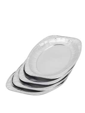 Ritco large oval aluminum foil trays, 4 pieces