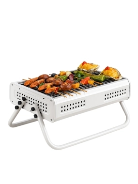 Smart Kitchen Foldable Grill – White 43×29×22 cm
