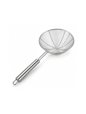 Large stainless steel handle strainer
