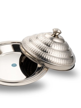 Round Stainless Steel Serving Tray 50cm