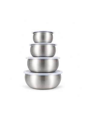 8-Piece Metal Food Storage Container Set with Lids