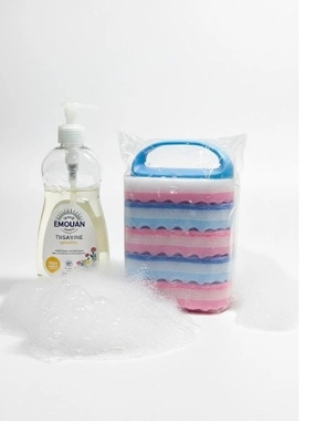 5-piece colorful cleaning sponge set