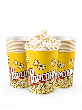 46" Heavy Duty Paper Popcorn Cups