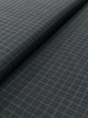 45% Wool Dark Gray Plaid