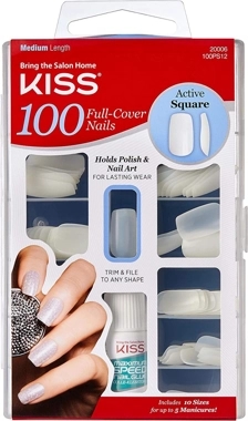 Kiss 100 Full Cover Nails Active Square