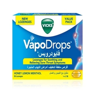 Vicks Vapodrops Honey Lem Menthol 36 Loz (Discount Offer 25%)