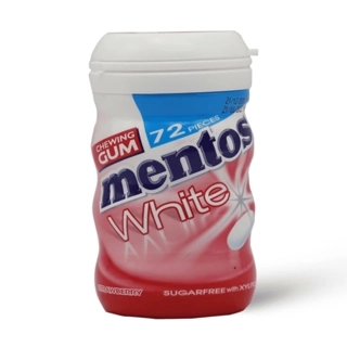 Mentos White SFGum BTTL 72pcs Strawberry
