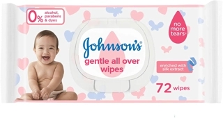 J&J Gentle Wipes 72 Pcs