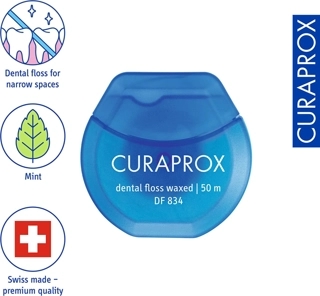 Curaprox Dental Floss Waxed Mint 50M