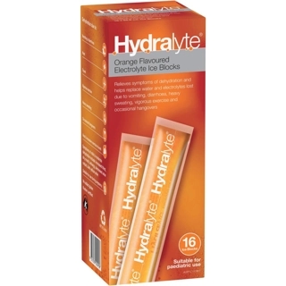 Hydralyte Ice Blocks Orange 62.5 Mlx16