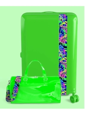 This lightweight, double-sided, shatterproof luggage from BANDE A PART is available in several sizes and colors. M: 65 x 41 x 25 cm With a leather handbag - cabin-friendly - large size