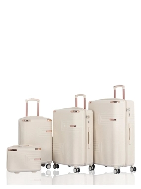 Hard-shell luggage set - 4 pieces including a handbag - with double wheels and a secure combination lock - plus an expansion zipper - Brand: AVIATOR