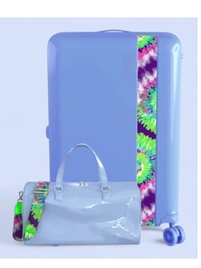 This lightweight, double-sided, shatterproof luggage from BANDE A PART is available in several sizes and colors. M: 65 x 41 x 25 cm With a leather handbag - cabin-friendly - large size