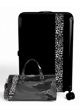 This lightweight, double-sided, shatterproof luggage from BANDE A PART is available in several sizes and colors. M: 65 x 41 x 25 cm With a leather handbag - cabin-friendly - large size