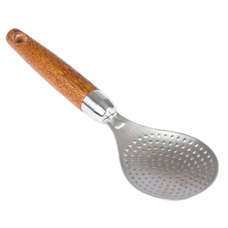 RICE SPOON 6.8x22.6CM - SILVER + BROWN