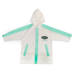 6 YEAR CHILDREN RAINCOAT - GREEN BORDER