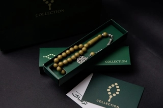 Bakelite Rosary – Light Olive