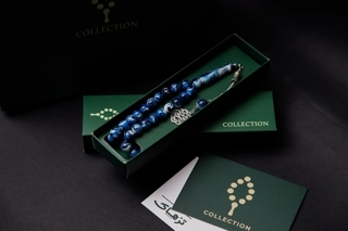 Bakelite Rosary – Blue Marble