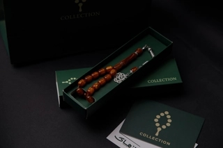 Bakelite Rosary – Amber