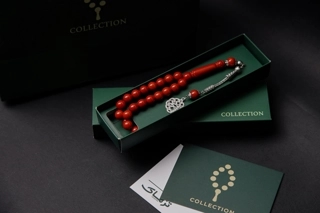 Crimson Red Bakelite Rosary