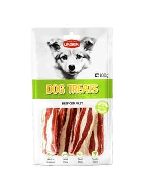 Linsen Dog Treats Beef Fillet & Cod 100g