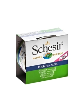 Schesir wet food for puppies with chicken and aloe vera 150g