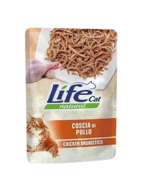 Life cat wet food for adult cats with chicken drumstick 70g