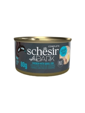 schesir Dark Chicken Pate with Quail Egg Wet Cat Food 80g