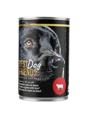 Best Friend Dog Wet Dog Food with Beef Chunks and Sauce 415g