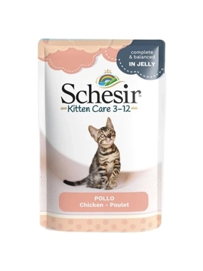 Schesir wet food for kittens with chicken in jelly 85g