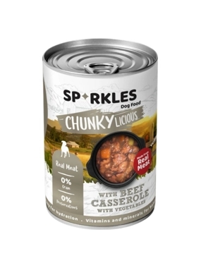 Sparkles Wet Dog Food with Beef & Vegetables 400g