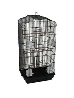 Multi-storey bird cage with food and drink bowls, available in several colors, 93*46*36 cm