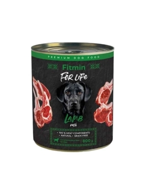Fitmin Wet Food for Adult Dogs Lamb Pate 800g