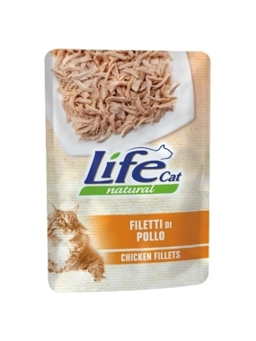 LifeCat wet chicken fillet food for cats 70g