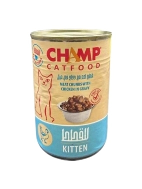 Champ Wet Kitten Food – Meat and Chicken in Gravy (415g)