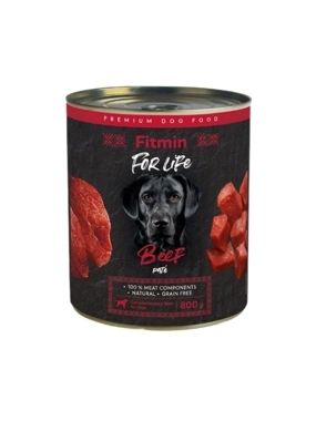 Fitmin Wet Food for Adult Dogs Beef Pate 800g