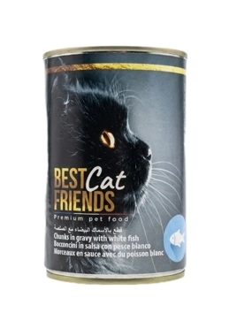 Best Friend Cat Wet Food White Fish with Sauce 415g