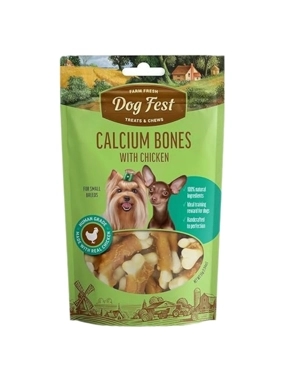 Dog Fest Small Breed Dog Treats Calcium Chicken Bones 55g