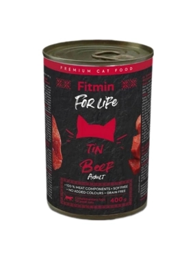 fitmin For Life Wet Food for Adult Cats with Beef 400g
