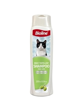 Bioline insect repellent shampoo for cats with olive oil 200ml
