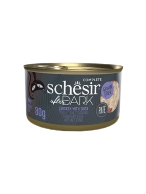 Schesir Dark Wet Cat Food with Chicken pate & Duck 80g