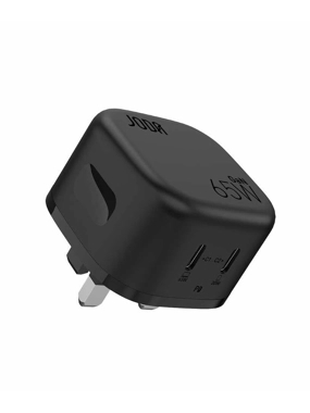 JODA VoltPod GaN Wall Charger – 65W, Dual USB-C (Black)
