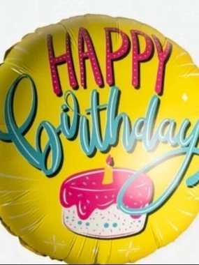 yellow birthday ball