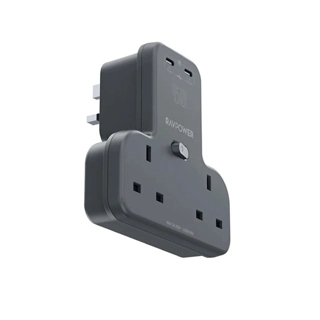 RAVPower 2 Port Wall Charger + 2 Type C Charging Ports 45W Black