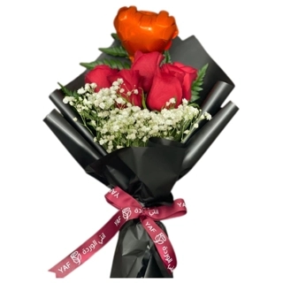 Love bouquet with balloon YAFR101