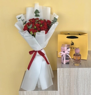 Miss Laverne perfume with bouquet