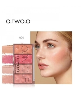 O.TWO.O 4-in-1 Contour and Blusher Palette Shade No. 04