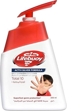 Lifebuoy Total 10 Antibacterial Hand Wash, Superfast Germ Protection 200ml